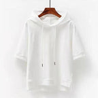Margaux - Women's Short-Sleeve Drawstring Hoodie