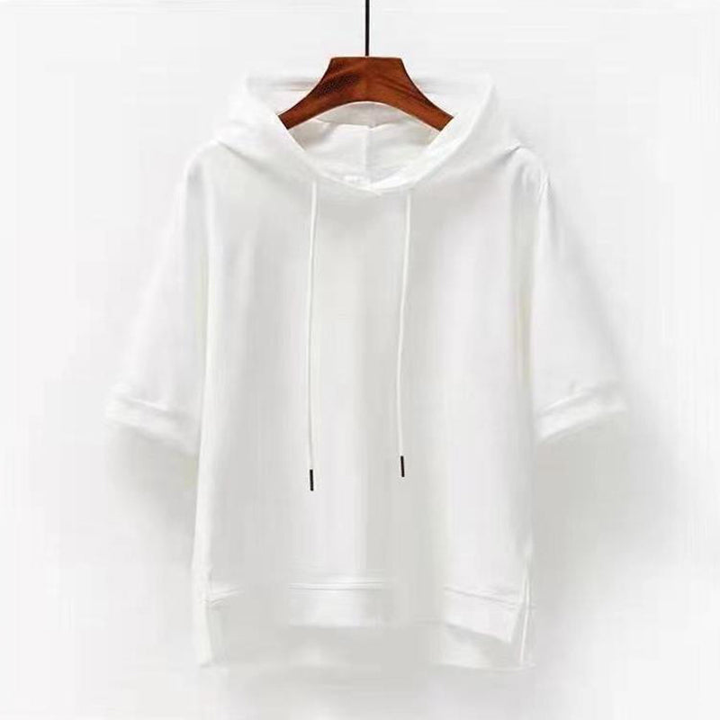 Margaux - Women's Short-Sleeve Drawstring Hoodie