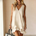 Marjorie - Women's Sleeveless Flowy Boho Mini Dress 1