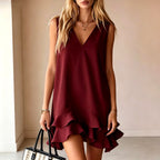 Marjorie - Women's Sleeveless Flowy Boho Mini Dress 4
