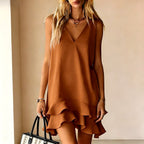 Marjorie - Women's Sleeveless Flowy Boho Mini Dress 5