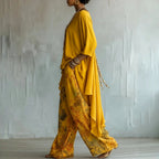Meredith - Women's Asymmetric Tunic & Floral Wide-Leg Pants Set 3