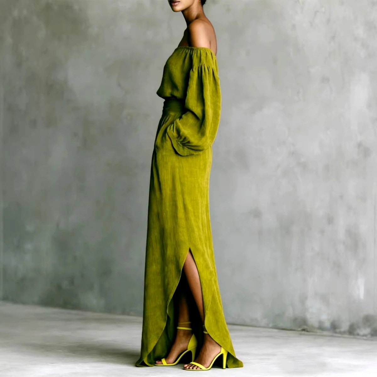Naomi - Women's Off-Shoulder Top and Maxi Skirt Set 6