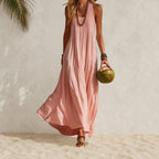 Petra - Women's Sleeveless Pleated Maxi Dress
