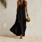 Petra - Women's Sleeveless Pleated Maxi Dress