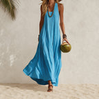 Petra - Women's Sleeveless Pleated Maxi Dress