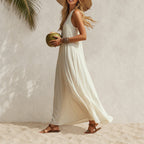 Petra - Women's Sleeveless Pleated Maxi Dress