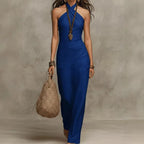 Raina - Women's Halterneck Maxi Dress