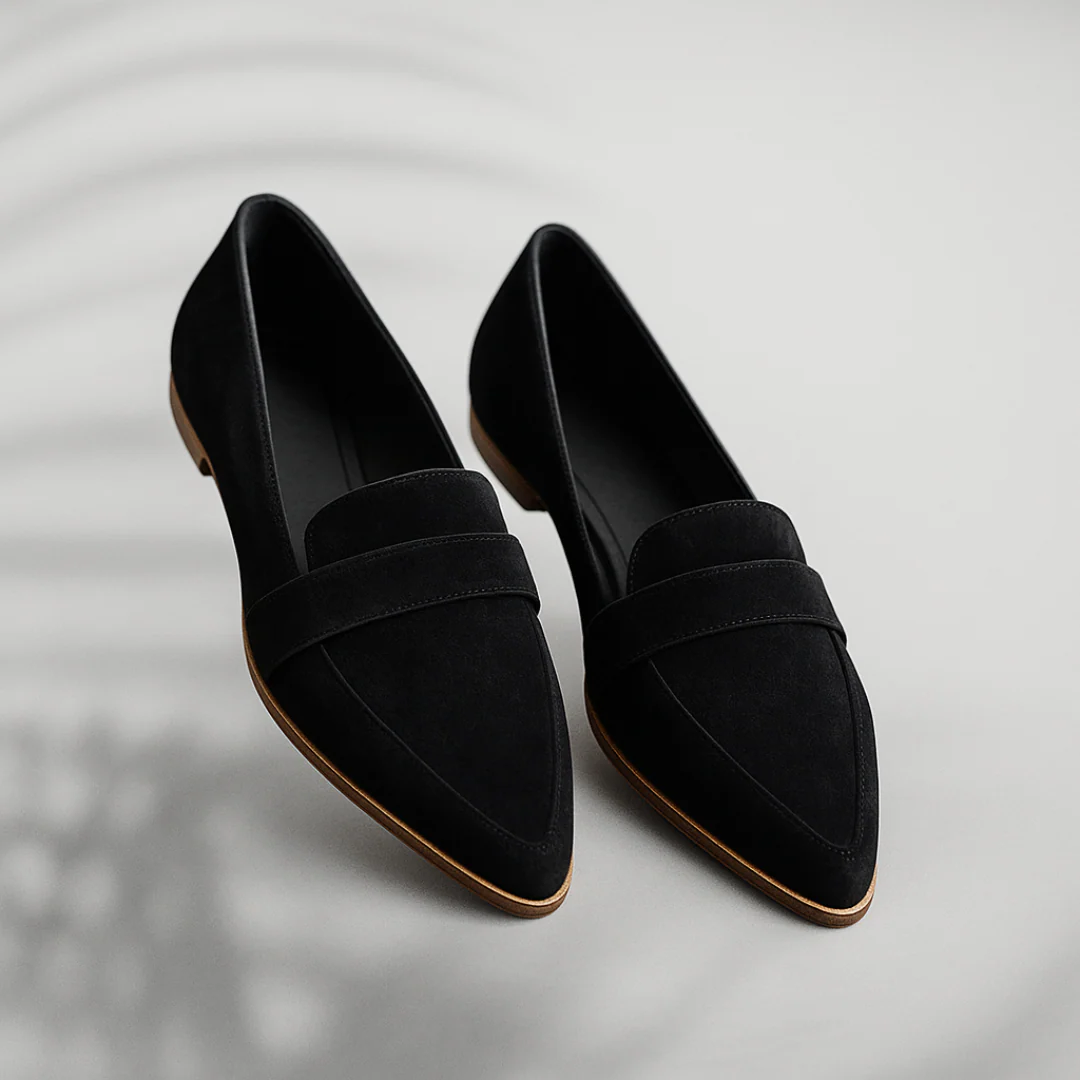 Rose - Women's Pointed-Toe Loafers with Band Detail