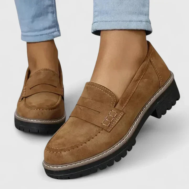 Rosie - Women's Platform Loafers with Lug Sole