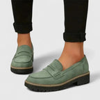 Rosie - Women's Platform Loafers with Lug Sole
