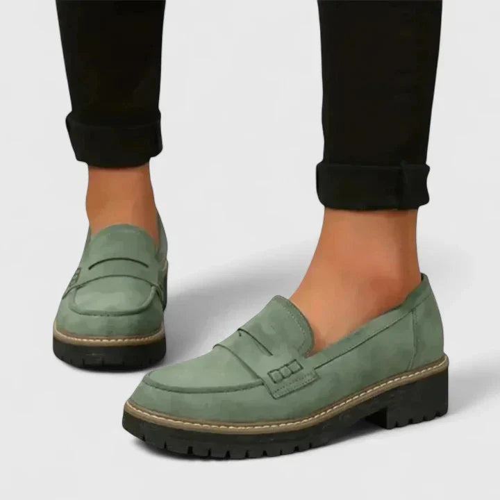 Rosie - Women's Platform Loafers with Lug Sole