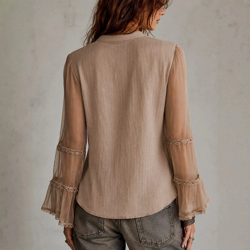 Sabrina - Women's Sheer Floral Embroidered Cardigan 2