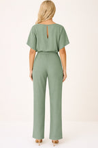 Samantha - Women's Tie-Waist Wide-Leg Jumpsuit