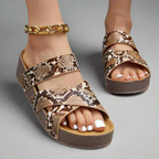 Sienna - Women's Woven Crossband Platform Sandals