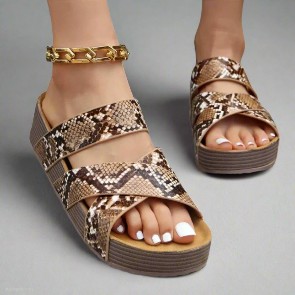 Sienna - Women's Woven Crossband Platform Sandals