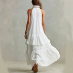 Sienna – Women's Halter Neck Tiered Maxi Dress 2