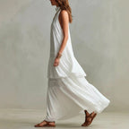 Sienna – Women's Halter Neck Tiered Maxi Dress 3