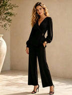 Tabitha - Women's Billowy Sleeve Wrap Matching Set 1