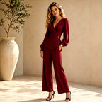 Tabitha - Women's Billowy Sleeve Wrap Matching Set 2