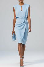 Vanessa - Women's Keyhole Dress with Ruched Waist