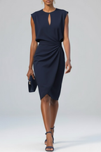 Vanessa - Women's Keyhole Dress with Ruched Waist