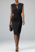 Vanessa - Women's Keyhole Dress with Ruched Waist