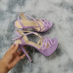 Wynne - Women's Crisscross Strappy Platform Heels