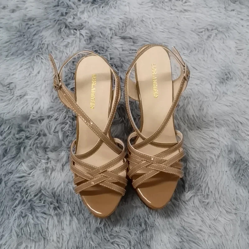 Wynne - Women's Crisscross Strappy Platform Heels